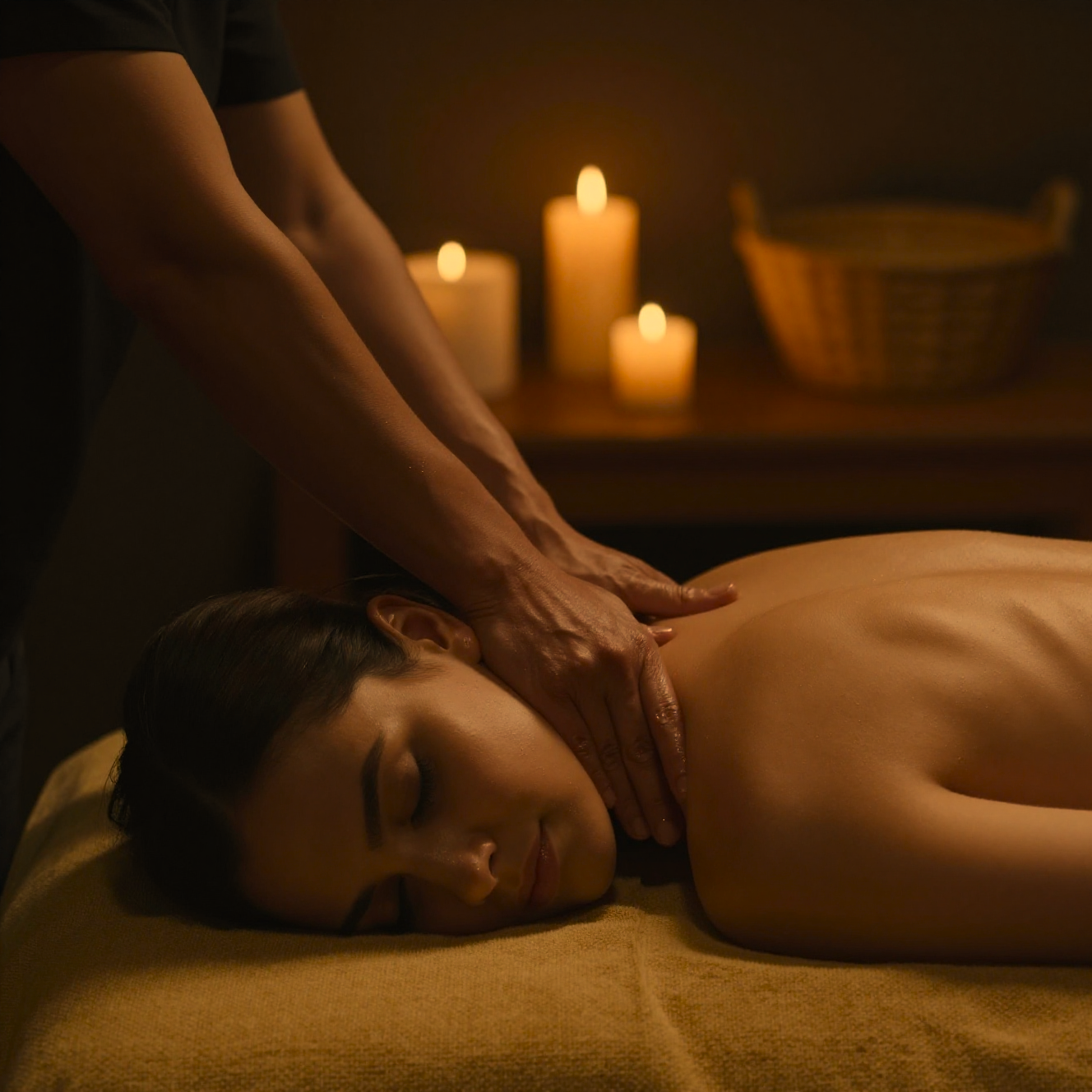woman receiving a sensual massage