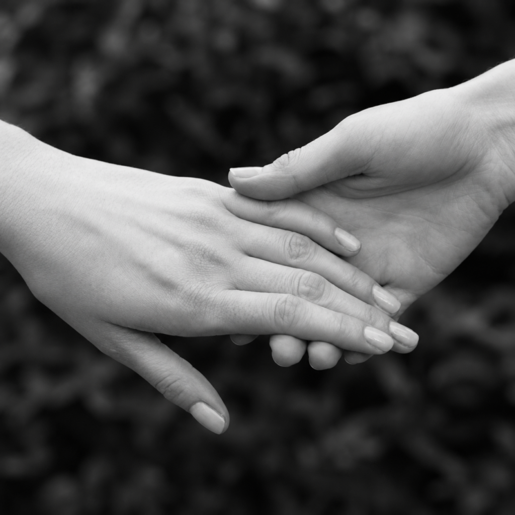 holding hands